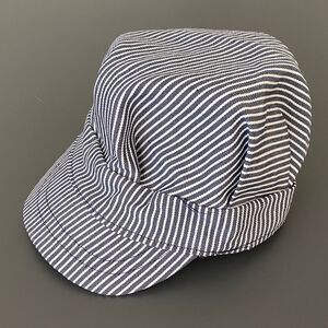 Toys”R”Us Imaginarium Youth Train Conductor Hat Cap Railroad Stretch Fit Striped